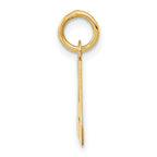 FJC Finejewelers 10 kt Yellow Gold Small Block Initial A Charm 18 x 12 mm
