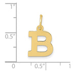 FJC Finejewelers 10 kt Yellow Gold Small Block Initial B Charm 18 x 10 mm