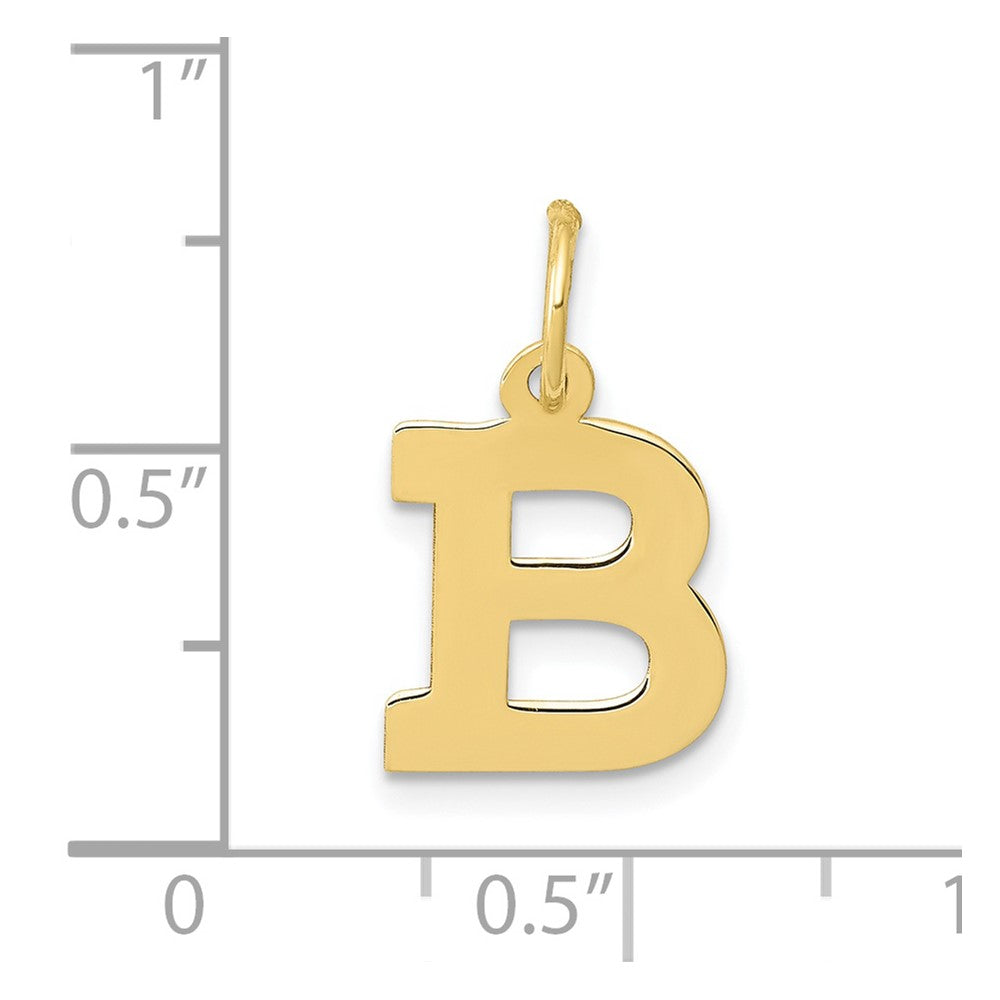 FJC Finejewelers 10 kt Yellow Gold Small Block Initial B Charm 18 x 10 mm