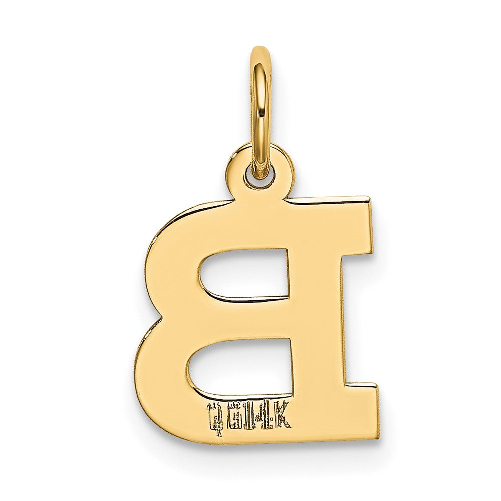 FJC Finejewelers 10 kt Yellow Gold Small Block Initial B Charm 18 x 10 mm