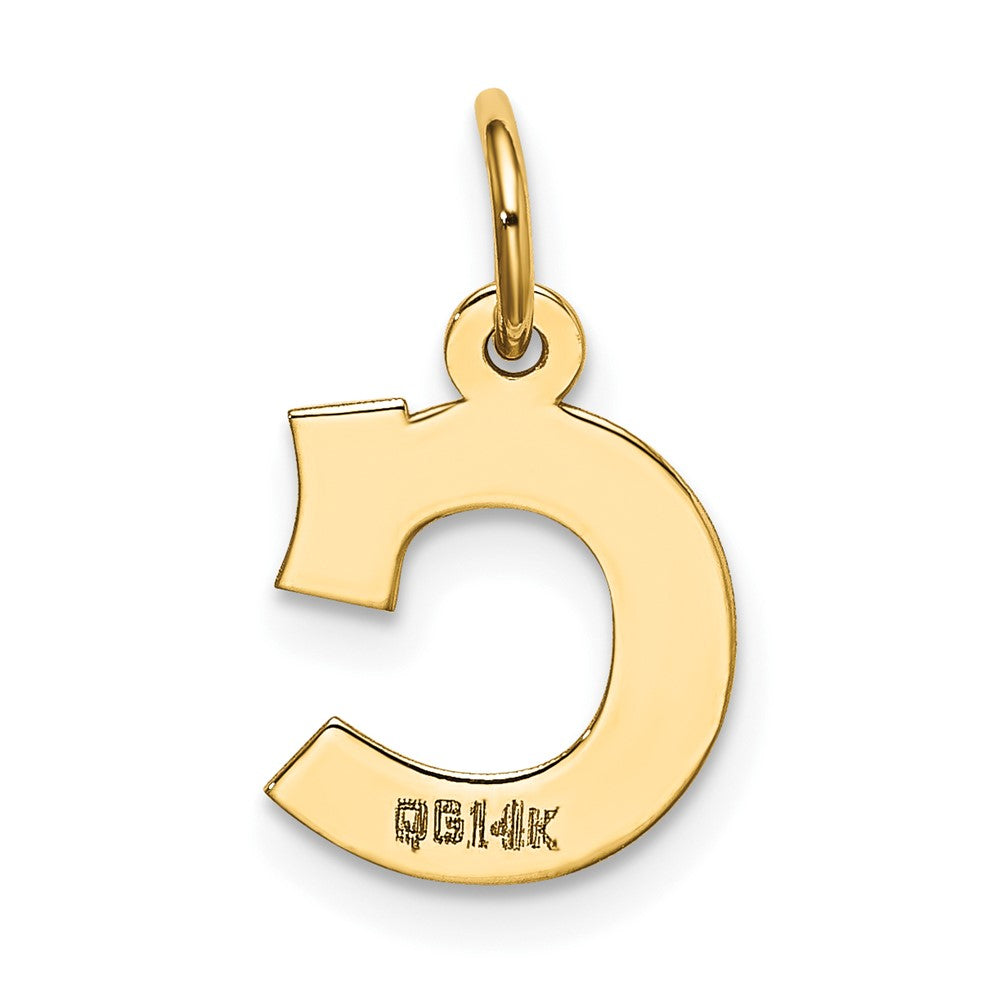 FJC Finejewelers 10 kt Yellow Gold Small Block Initial C Charm 18 x 10 mm