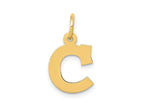 FJC Finejewelers 10 kt Yellow Gold Small Block Initial C Charm 18 x 10 mm