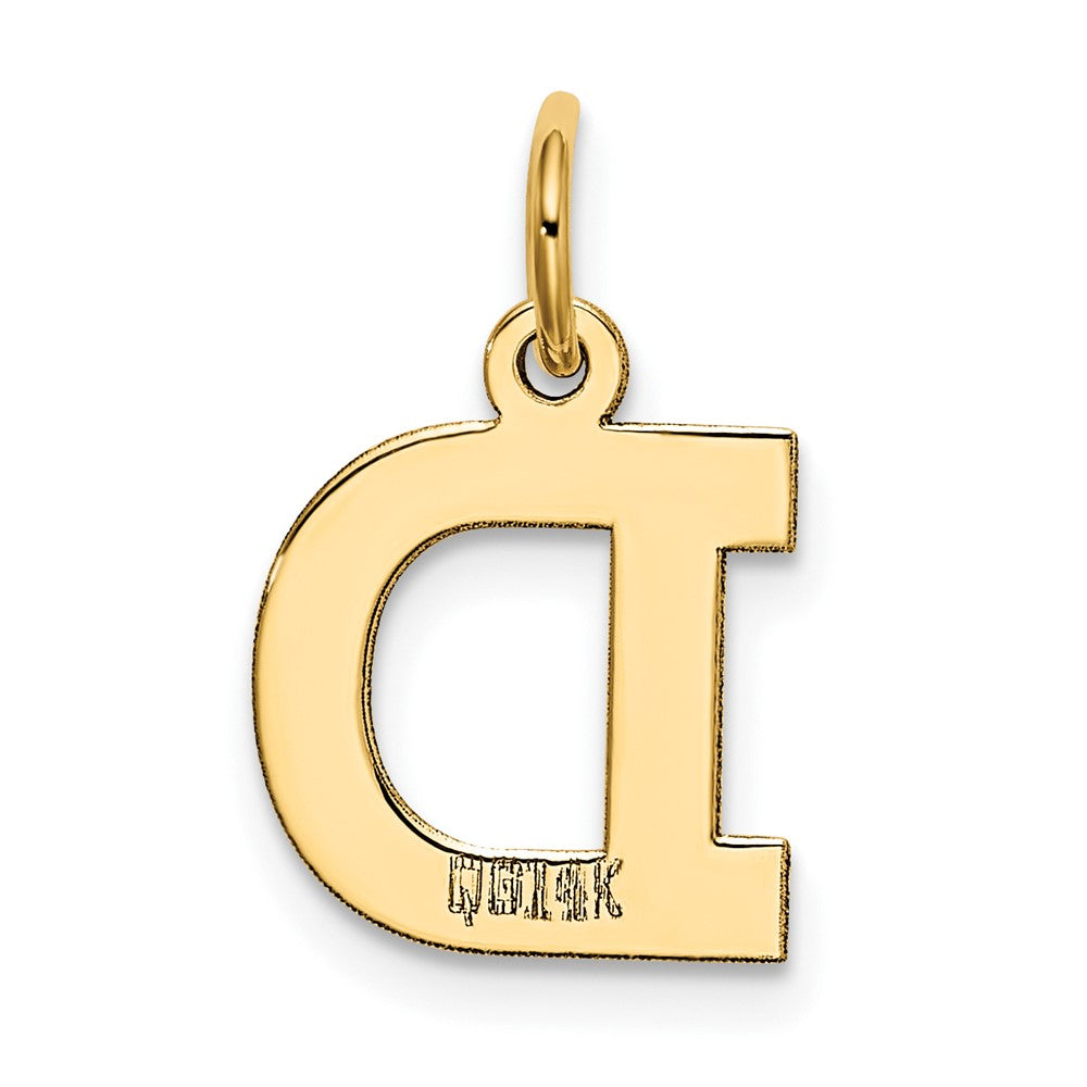 FJC Finejewelers 10 kt Yellow Gold Small Block Initial D Charm 18 x 10 mm