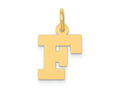 FJC Finejewelers 10 kt Yellow Gold Small Block Initial F Charm 18 x 12 mm