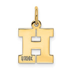 FJC Finejewelers 10 kt Yellow Gold Small Block Initial H Charm 18 x 12 mm