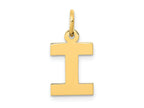 FJC Finejewelers 10 kt Yellow Gold Small Block Initial I Charm 18 x 12 mm