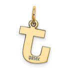 FJC Finejewelers 10 kt Yellow Gold Small Block Initial J Charm 18 x 12 mm