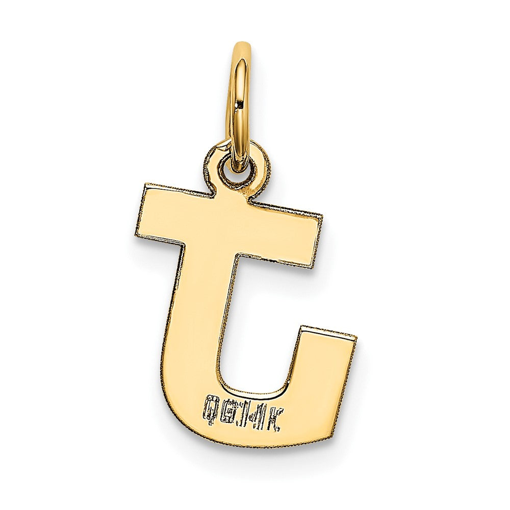 FJC Finejewelers 10 kt Yellow Gold Small Block Initial J Charm 18 x 12 mm