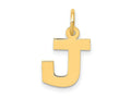 FJC Finejewelers 10 kt Yellow Gold Small Block Initial J Charm 18 x 12 mm