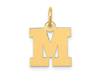 FJC Finejewelers 10 kt Yellow Gold Small Block Initial M Charm 18 x 12 mm