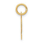 FJC Finejewelers 10 kt Yellow Gold Small Block Initial P Charm 18 x 12 mm