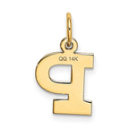 FJC Finejewelers 10 kt Yellow Gold Small Block Initial P Charm 18 x 12 mm