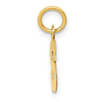 FJC Finejewelers 10 kt Yellow Gold Small Block Initial S Charm 18 x 12 mm