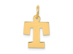 FJC Finejewelers 10 kt Yellow Gold Small Block Initial T Charm 18 x 12 mm
