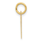 FJC Finejewelers 10 kt Yellow Gold Small Block Initial W Charm 18 x 12 mm
