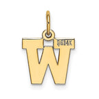 FJC Finejewelers 10 kt Yellow Gold Small Block Initial W Charm 18 x 12 mm