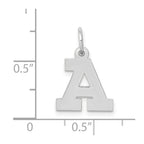 FJC Finejewelers 10 kt White Gold Small Block Initial A Charm 18 mm x 12 mm