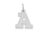 FJC Finejewelers 10 kt White Gold Small Block Initial A Charm 18 mm x 12 mm
