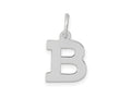 FJC Finejewelers 10 kt White Gold Small Block Initial B Charm 18 mm x 10 mm