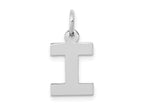 FJC Finejewelers 10 kt White Gold Small Block Initial I Charm 18 mm x 12 mm