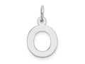 FJC Finejewelers 10 kt White Gold Small Block Initial O Charm 18 mm x 12 mm