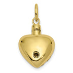 FJC Finejewelers 10 kt Yellow Gold Heart Remembrance Ash Holder Charm 19 x 15 mm