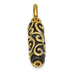 FJC Finejewelers 10 kt Yellow Gold Cylinder Remembrance Ash Holder Charm 19 x 6 mm