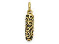 FJC Finejewelers 10 kt Yellow Gold Cylinder Remembrance Ash Holder Charm 19 x 6 mm