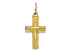 FJC Finejewelers 10 kt Yellow Gold Cross Ash Holder Charm 25 x 15 mm