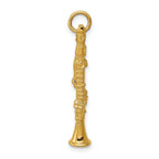 FJC Finejewelers 10 kt Yellow Gold 3-D Clarinet Charm 30 x 6 mm