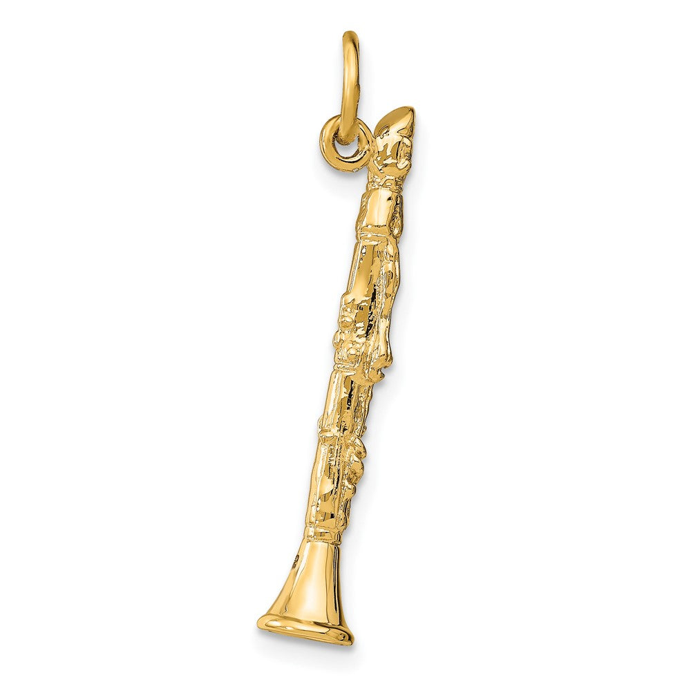 FJC Finejewelers 10 kt Yellow Gold 3-D Clarinet Charm 30 x 6 mm