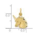 FJC Finejewelers 10 kt Yellow Gold Unicorn Charm 16 x 13 mm