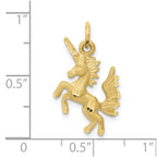 FJC Finejewelers 10 kt Yellow Gold Dancing Unicorn Charm 22 x 14 mm