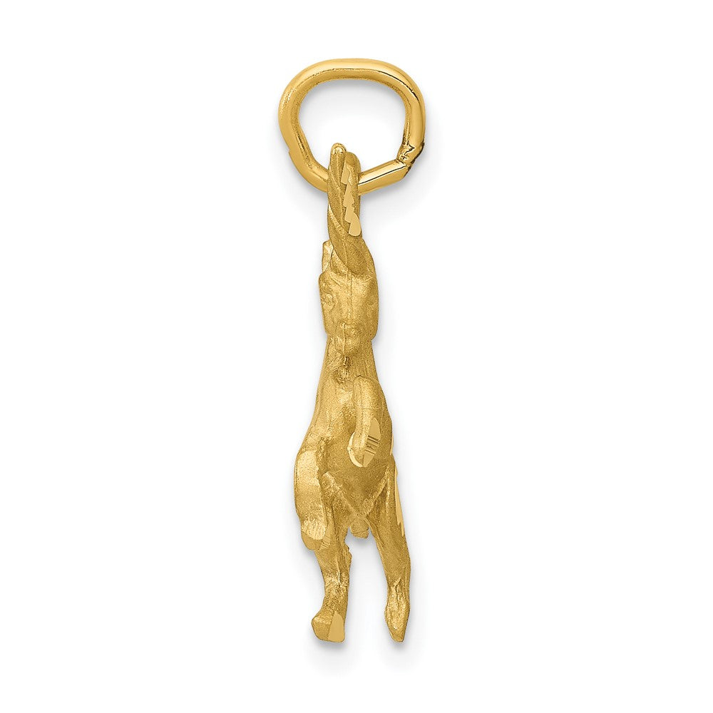 FJC Finejewelers 10 kt Yellow Gold Dancing Unicorn Charm 22 x 14 mm