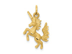 FJC Finejewelers 10 kt Yellow Gold Dancing Unicorn Charm 22 x 14 mm