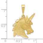 FJC Finejewelers 10 kt Yellow Gold Unicorn Head Charm 30 x 19 mm