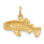FJC Finejewelers 10 kt Yellow Gold Fish Charm 16 x 24 mm