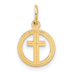 FJC Finejewelers 10 kt Yellow Gold Eternal Life Cross Charm 19 x 11 mm
