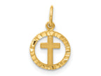 FJC Finejewelers 10 kt Yellow Gold Eternal Life Cross Charm 19 x 11 mm