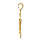 FJC Finejewelers 10 kt Yellow Gold INRI Crucifix Charm 31 x 13 mm