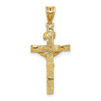 FJC Finejewelers 10 kt Yellow Gold INRI Crucifix Charm 31 x 13 mm