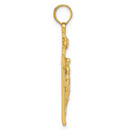 FJC Finejewelers 10 kt Yellow Gold INRI Crucifix Charm 39 x 17 mm