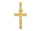 FJC Finejewelers 10 kt Yellow Gold INRI Crucifix Charm 39 x 17 mm
