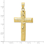 FJC Finejewelers 10 kt Yellow Gold Crucifix Charm 59 x 27 mm