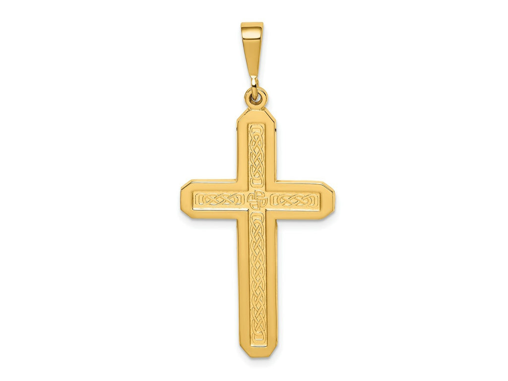FJC Finejewelers 10 kt Yellow Gold Cross Charm 48 x 21 mm