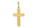 FJC Finejewelers 10 kt Yellow Gold Cross Charm 48 x 21 mm