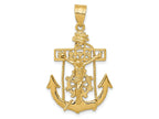 FJC Finejewelers 10 kt Yellow Gold Mariners Cross Charm 36 x 21 mm