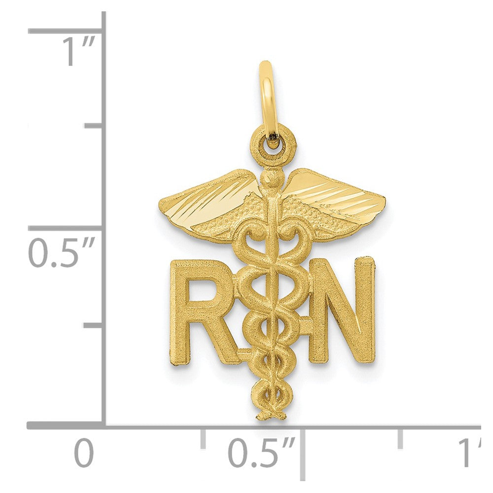 FJC Finejewelers 10 kt Yellow Gold Nurse Charm 25 x 15 mm