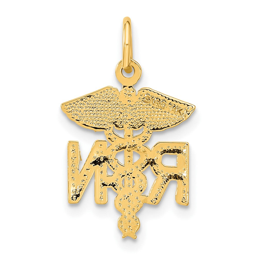 FJC Finejewelers 10 kt Yellow Gold Nurse Charm 25 x 15 mm