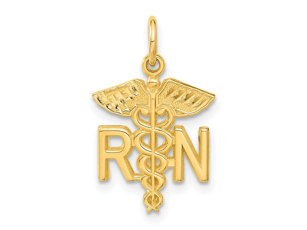 FJC Finejewelers 10 kt Yellow Gold Nurse Charm 25 x 15 mm